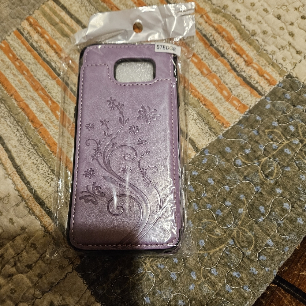 Samsung Galaxy s7 edge phone caseColor is PurplePlease go to my page and see